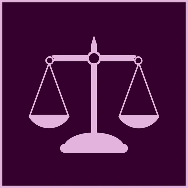 Igazságszolgáltatáshoz Black scale ikonra. Web design — Stock Vector