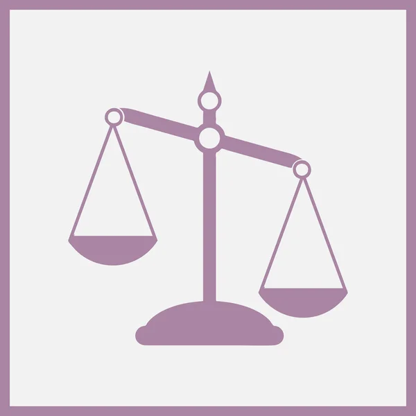 Zwarte Justitie schaal pictogram. Webdesign — Stockvector