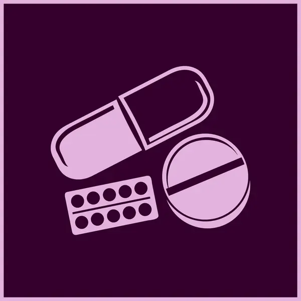 Pill Icon. web design style — Stock Vector