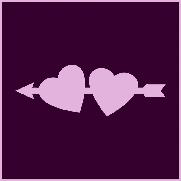 Het pictogram van de Vector van het hart. Web designstijl — Stockvector