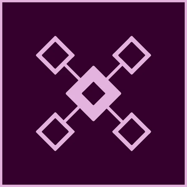 Flussdiagramm-Icon-Vektor. — Stockvektor