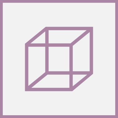 Logo tasarım simge, vektör çizim küp.