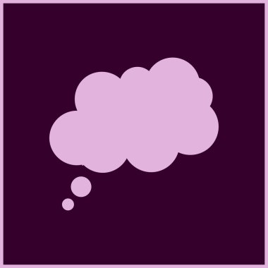 Konuşma balonları kullanılan bulutlar şeklinde soyut. Vektör çizim