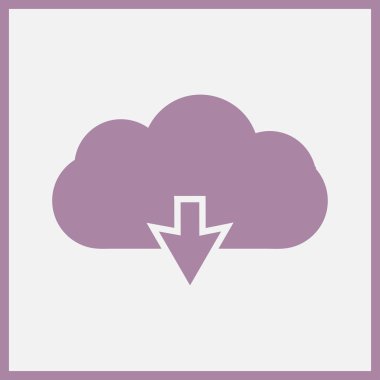 Vektör kırmızı bulut simgesi. Web tasarım stili