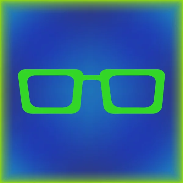 Lunettes yeux noirs isolées sur bleu — Image vectorielle