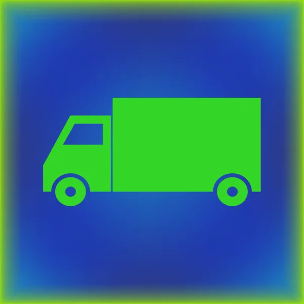 Entrega Van Isolado. estilo web design caminhão — Vetor de Stock