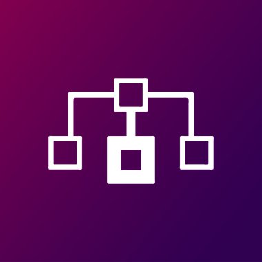 Akış şeması simge vektör. Web Tasarım