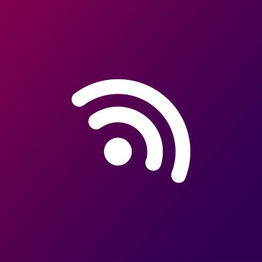 Düz simgesi üzerinde kırmızı bir RSS