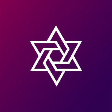 Davut'un yıldızı. Simge vektör