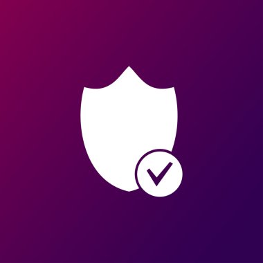 Kalkan simge vektör. Web tasarım stili