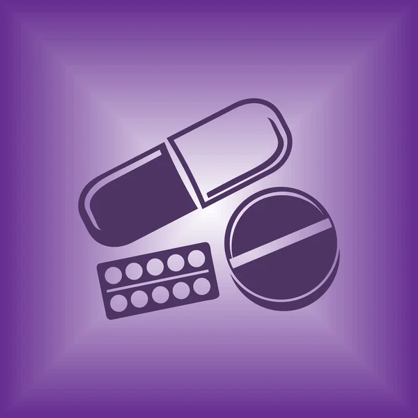 Icône pilule. style de conception web — Image vectorielle