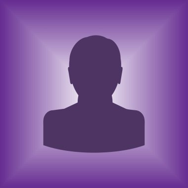 Adam düz simgesi. Vektör çizim