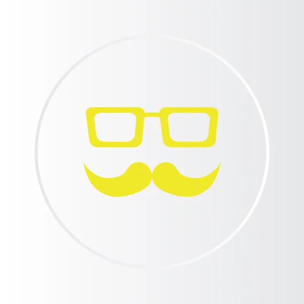 Schnurrbart und Brillensymbol, Vektorillustration. flacher Designstil. — Stockvektor