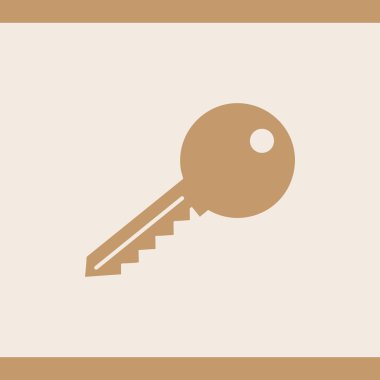 İzole, trendy düz stil Eps10 anahtar simgesi.