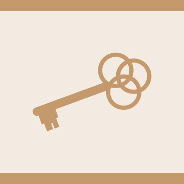 İzole, trendy düz stil Eps10 anahtar simgesi.