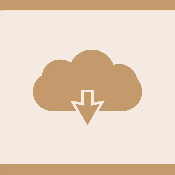 Cloud Computing Icon, isolado. Ilustração vetorial —  Vetores de Stock