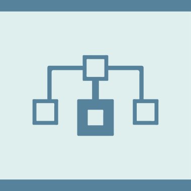 Akış şeması simge vektör.