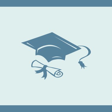 Mezuniyet kap sembol stok vektör