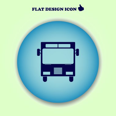 Otobüs vektör simgesi. Web Tasarım
