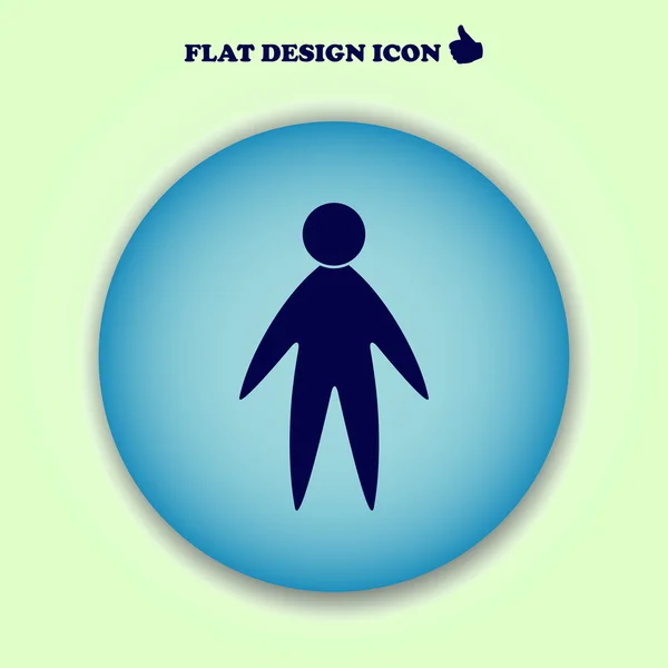 Icono de hombre. diseño web — Vector de stock