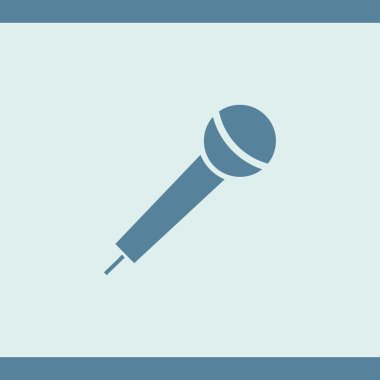 Mikrofon vektör simgesi. Web Tasarım