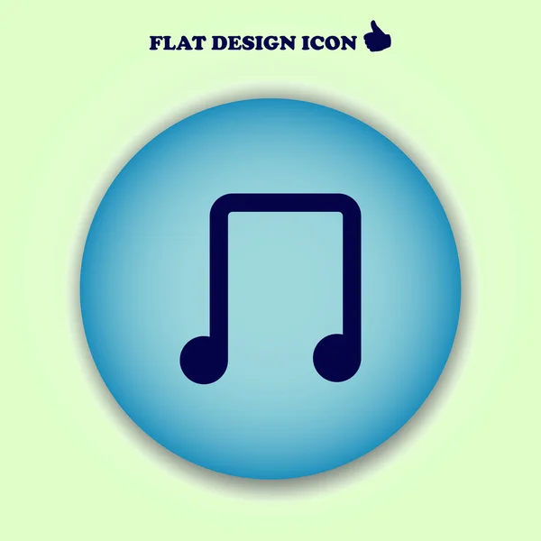 Muziek notities pictogram. Web designstijl — Stockvector