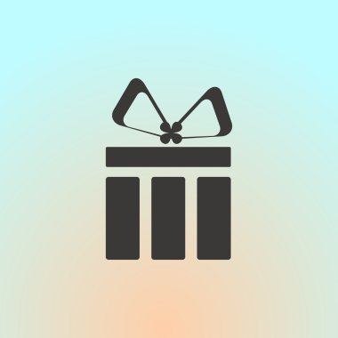Hediye simgesi. Web tasarım stili