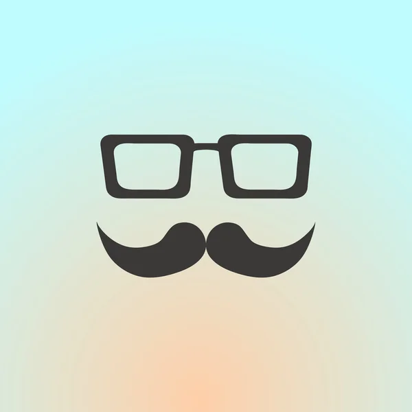 Schwarze Brille isoliert. Webdesign-Stil — Stockvektor