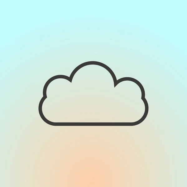 Cloud Iconthumb hasta iconos, ilustración de vectores — Vector de stock