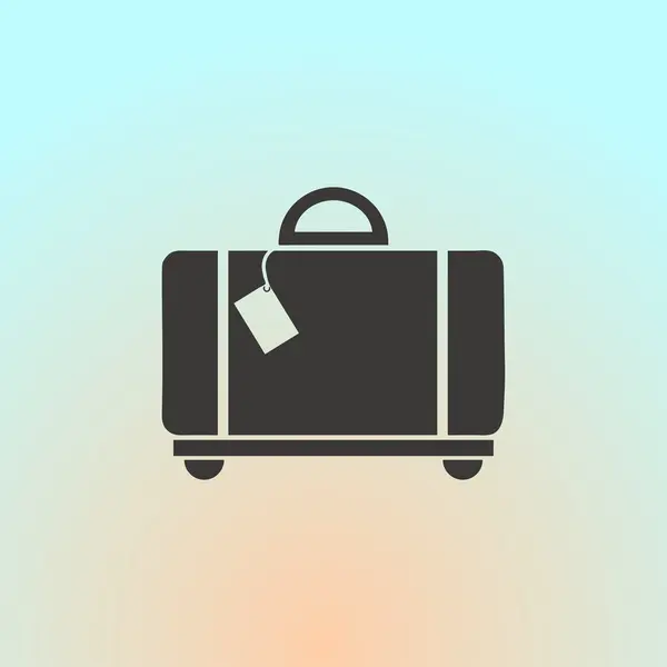 Icono del vector de equipaje. Señal de viaje. Símbolo plano . — Archivo Imágenes Vectoriales