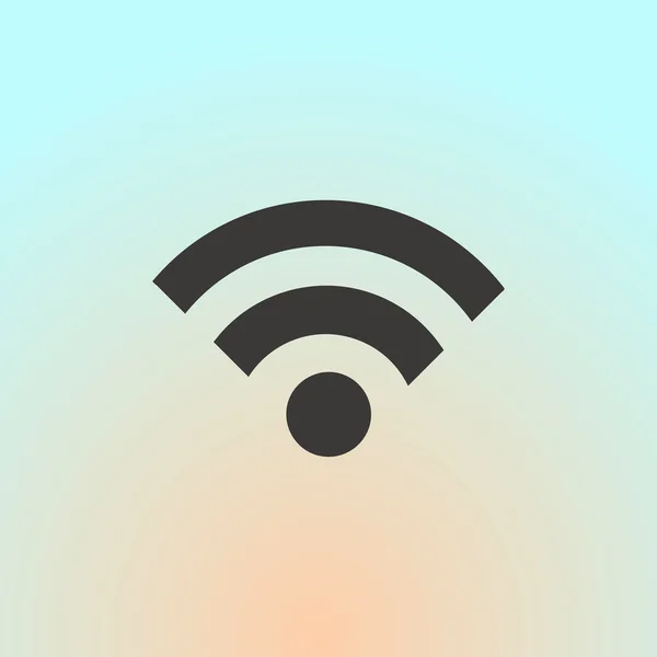 Blaues Wifi-Symbol isoliert auf dem Hintergrund. modernes einfaches flaches Netzwerkschild — Stockvektor