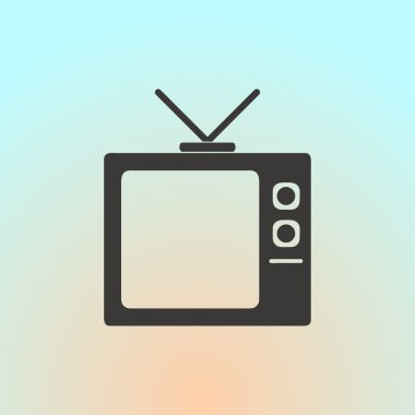 TV simge vektör çizim. Web tasarım stili