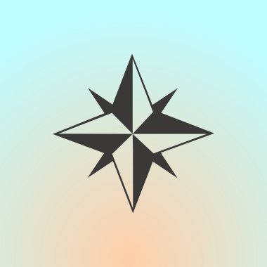 Simge pusula. Web tasarım stili