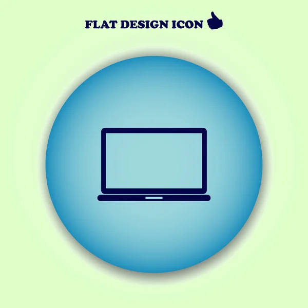 Ikona płaskie laptopa. Projektowanie stron internetowych — Wektor stockowy