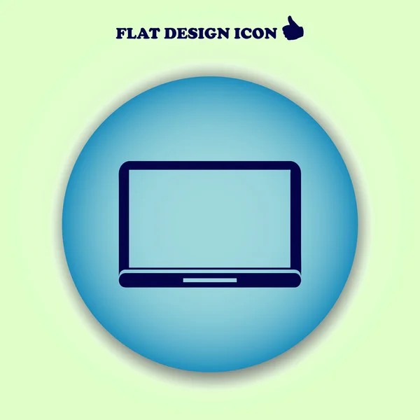 Ícone de laptop plano. web design — Vetor de Stock