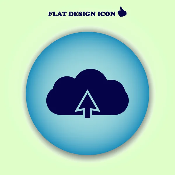 Combinação de logotipo vetorial de uma nuvem e seta para cima . — Vetor de Stock
