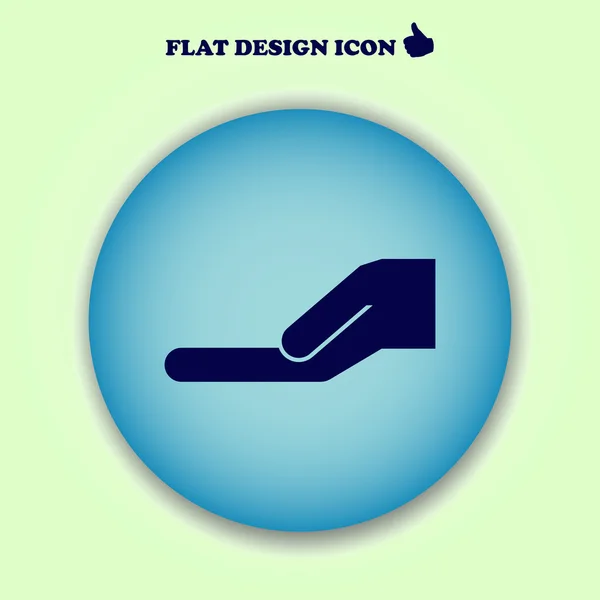 Ayuda icono de la mano.. diseño web — Vector de stock