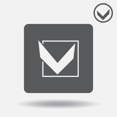 onay işareti simgesi. Web tasarım stili