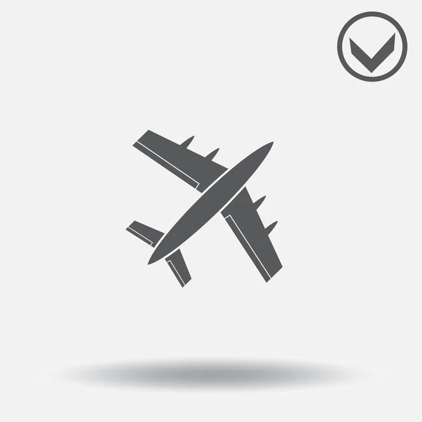 Значок самолета. веб дизайн — стоковый вектор
