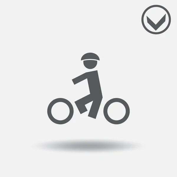 Fiets pictogram vector illustratie — Stockvector