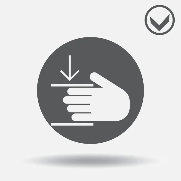 Vektor schützenden Hände Symbol. Webdesign-Stil — Stockvektor