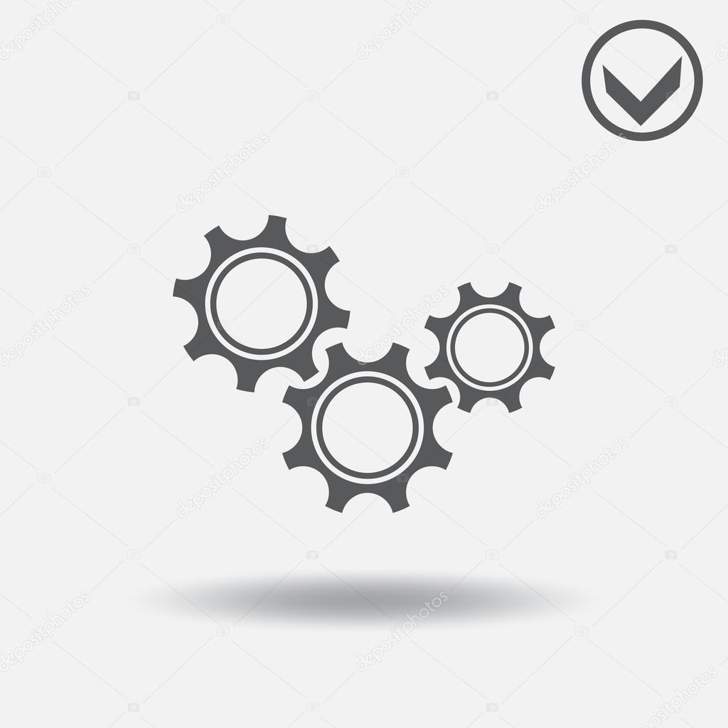 gears icon. web design style