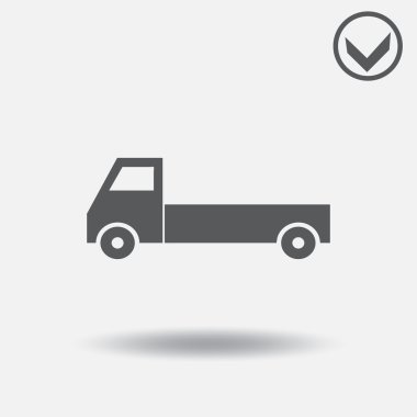 Kamyon simge vektör çizim. Web tasarım stili