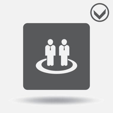 Adam simge vektör çizim. Web tasarım stili