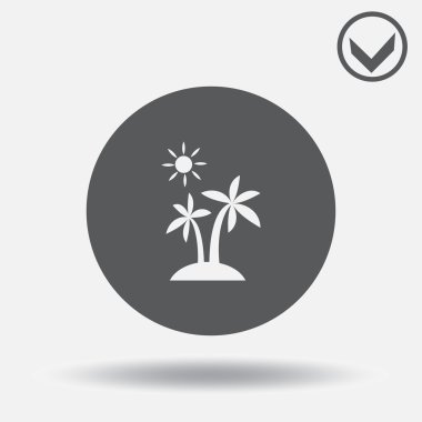 Palmiye ağacı. Web tasarım stili