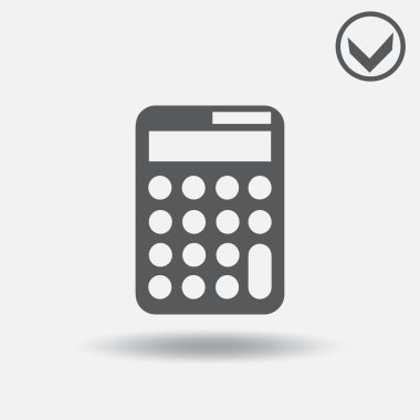 vektör hesap makinesi simge. Web tasarım stili