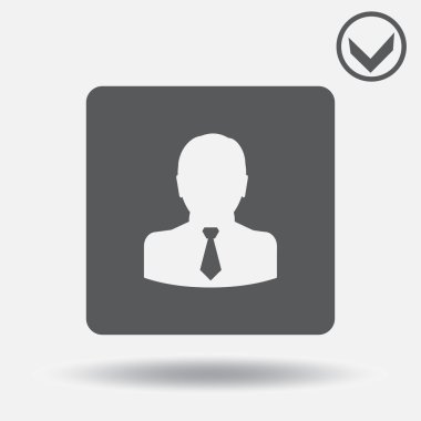 Adam simge vektör çizim. Web tasarım stili