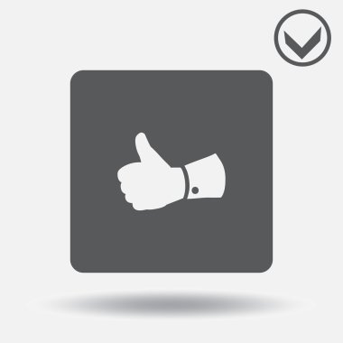 Gölge simgesiyle Yaşasın. Web tasarım stili