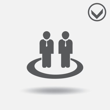 Adam simge vektör çizim. Web tasarım stili