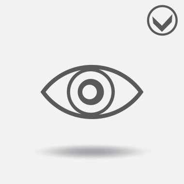 Göz simge vektör. Web tasarım stili